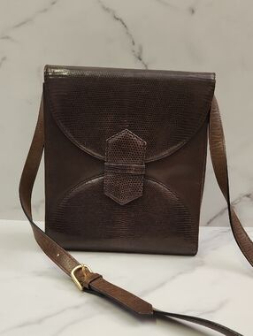 Authentic Vintage Brown Leather YSL 2-Way Bag With Digital COA